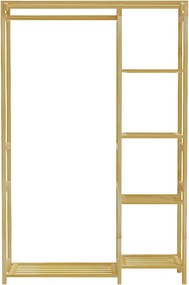 Wieszak na ubrania z otwartą szafą na nóżkach 90x30x146xcm