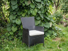 Krzesło ogrodowe CAPITALE z czarnego technorattanu