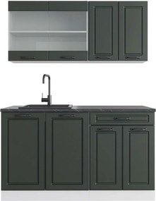 Pojedyncza kuchnia antracytowy dom wiejski/biały 140x60x81.6 r-line
