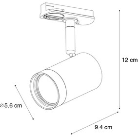 Nowoczesny reflektor szynowy jednofazowy ciemny brąz - Jeana