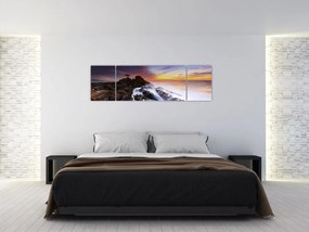 Obraz góry we mgle (170x50 cm)