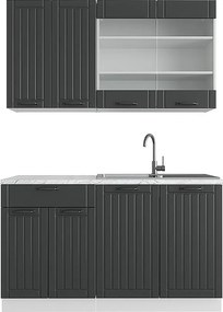 Pojedyncza kuchnia antracytowy dom wiejski/biały 140x60x81.6 fame-line