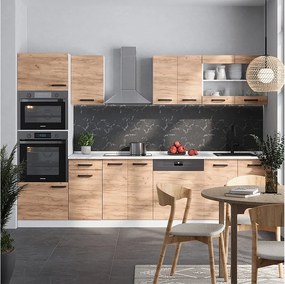 Aneks kuchenny gold power dąb/biały 300x60x81.6 r-line