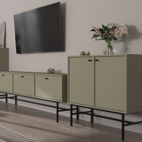 Komoda TORINO 84 cm do Salonu Sypialni Odcienie zieleni