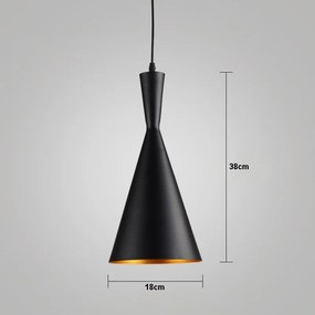 Lampa sufitowa metalowa klosz wisząca AT9-1SZ-Black