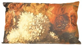 Poduszka ogrodowa z kwiatami ANNAS 30x50 cm, pomarańczowa
