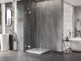 Mexen Lunar Duo kabina prysznicowa uchylna 90 x 90 cm, transparent, chrom - 834-090L-090P-01-00