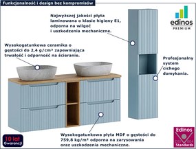 Zestaw mebli łazienkowych z dwiema umywalkami T4-S27