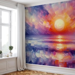 Fototapeta - Kolorowy artystyczny zachód słońca (196x136 cm)