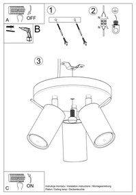 Ceglasta lampa sufitowa Etna – Nice Lamps