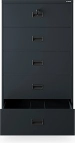 Szafa kartotekowa metalowa antracytowa: SARA XL V5, 900 x 1620 x 600 mm