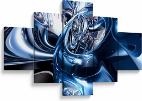 Obraz abstrakci - koła (125x70 cm)