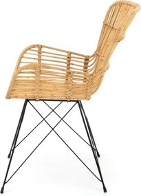 Rattanowe krzesło na stalowych nogach K335