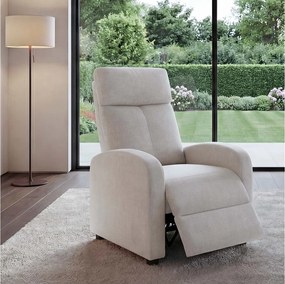 Fotel relaksacyjny MCW-F76, kremowy