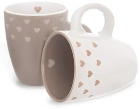 Orion 2-częściowy zestaw ceramicznych kubków Love Me, 140 ml