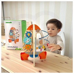 Tooky toy duża drewniana zabawka edukacyjna wielofunkcyjna rakieta