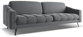 Szara aksamitna sofa 238 cm Nalu – Makamii