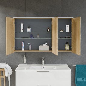 Szafka łazienkowa SOLO z oświetleniem LED i lustrem 120 cm