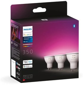 Inteligentne żarówki LED z gwintem GU10, 6 W zestaw 3 szt. White and color ambiance – Philips Hue