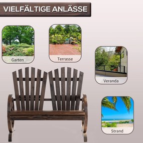 Outsunny Sło Ogrodowe Drewniane Małe Krzesło Ogrodowe Duże Krzesło Ogrodowe Krzesło Ogrodowe Drewniane | Aosom PL