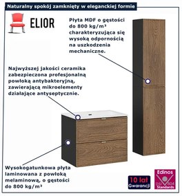 Zestaw mebli łazienkowych z umywalką dąb Casella G4-S99