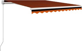 Markiza balkonowa z korbą pomarańczowo-brązowy N1-P60