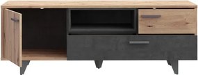 Młodzieżowa szafka RTV Raven 131 dąb artisan/beton