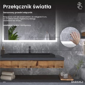 Lustro łazienkowe z oświetleniem LED F3