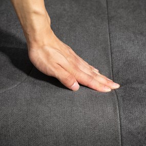 HOMCOM Regulowany fotel z pufą z wysokim oparciem i drewnianą ramą do salonu, sypialni, Ciemnoszary