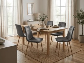 Ciemnoszare aksamitne krzesło LAVA GRAPHITE GRAY