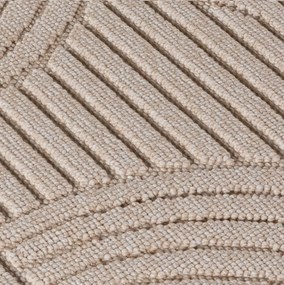 Dywan nowoczesny Helix Geometria beżowy koło 200 cm x 200 cm