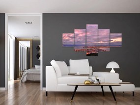 Obraz - Zmierzch nad miastem (125x70 cm)