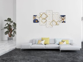 Obraz - Diamentowe kwiaty (125x70 cm)
