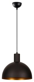 Lampa wisząca w czarno-złotym kolorze z metalowym kloszem ø 30 cm Sivani – Opviq lights