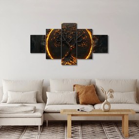 Obraz – Drzewo życia w lawie II. (125x70 cm)