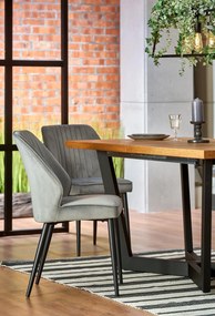 Rozkładany stół w stylu industrialnym Massive jasny dąb