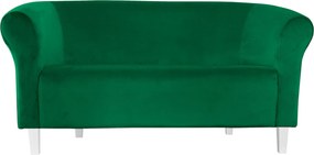 Sofa Milo tkanina Welur wygodna sofa tapicerowana do salonu i poczekalni : Kolor nogi - Biała, Kolor tkaniny - VELVET - MG25, Typ tkaniny - Velvet, Wysokość nogi - 15 cm