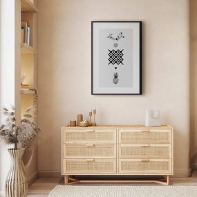 Plakat Szczęście 21x30 cm z ramą czarną bez marginesu ARTGEIST B