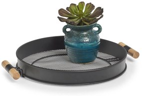 Taca metalowa z uchwytami, struktura siatki, Ø 48 cm, ZELLER