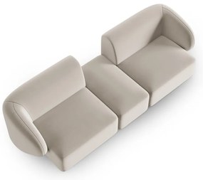 Beżowa aksamitna sofa 246 cm Paolo – Milo Casa