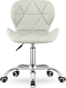 Białe krzesło biurowe AVOLA VELVET