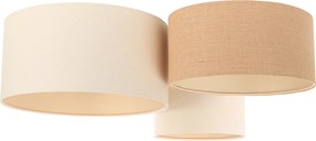 Stylowy plafon z tkaninowymi abażurami TOLU