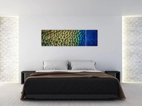Obraz - Pawie pióra (170x50 cm)