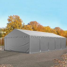 TOOLPORT 5x10m Namiot magazynowy, plandeka PVC, szary - (2333)