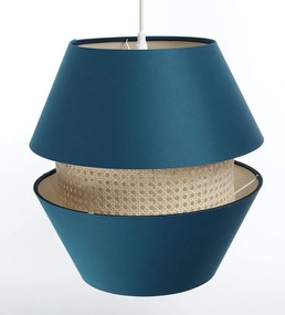Niebieska lampa wisząca z dwuczęściowym kloszem - A349 F4-T80