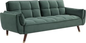 Kanapa 3-osobowa rozkładana z różowego weluru – GULCAN