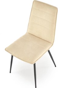 Tapicerowane krzesło K493 z poziomymi przeszyciami