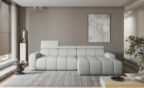 Narożnik ENZO S układ L z elektryczną regulacją siedziska Prawostronny z funkcją spania w ktaninie SORELLA 01 WERSAL