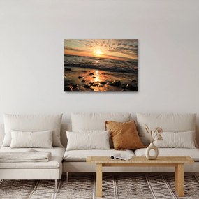 Obraz - Zachód słońca nad oceanem (70x50 cm)