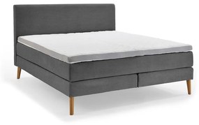 Ciemnoszare łóżko boxspring 160x200 cm Linea – Meise Möbel